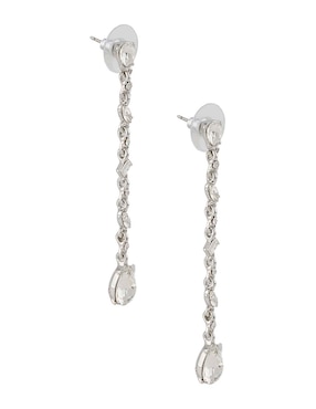 Aretes largos Givenchy Rhinestone Rainbow con acabado brillante cristal