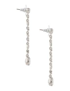 Aretes largos Givenchy Rhinestone Rainbow con acabado brillante cristal