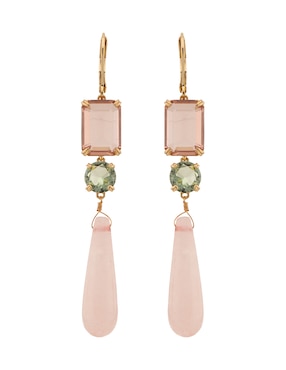 Aretes largos de gota Lauren Ralph Lauren Marjorie con acabado brillante