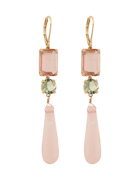 Aretes largos de gota Lauren Ralph Lauren Marjorie con acabado brillante