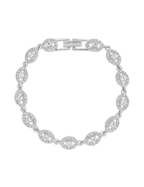 Pulsera Givenchy con cristal Basic Silver acabado brillante