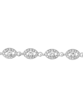 Pulsera Givenchy con cristal Basic Silver acabado brillante