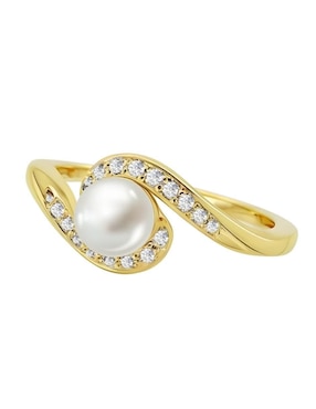 Anillo Zvezda Aurore circonita con acabado baño de oro 18 k