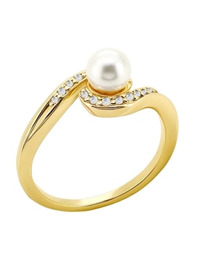 Anillo Zvezda Aurore circonita con acabado baño de oro 18 k