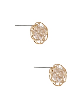 Broqueles de flor Westies zirconia