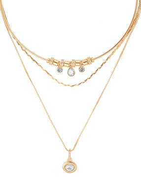 Collar nine west waterfall crystal