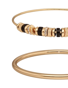 Pulsera Nine West Leather Tortoise acabado pulido
