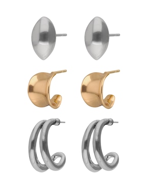 Set de aretes Nine West con acabado pulido