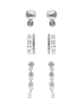 Set de aretes Nine West con acabado pulido