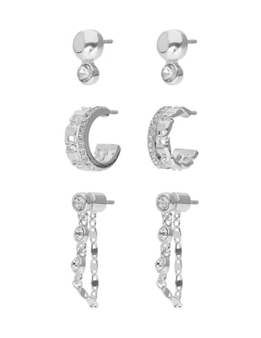 Set de aretes Nine West con acabado pulido
