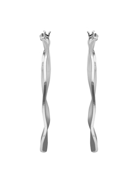Aretes largos circulares Nine West Tritone Organic Discs con acabado martillado
