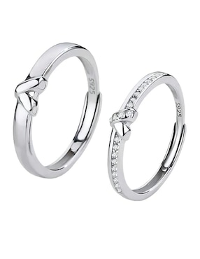 Set anillo Belug jasmín P 925 de plata circonita pulido