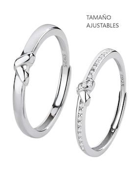 Set anillo Belug jasmín P 925 de plata circonita pulido