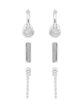Set de aretes Nine West con acabado pulido