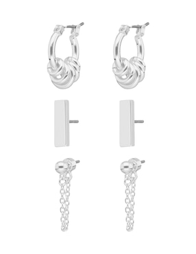 Set de aretes Nine West con acabado pulido