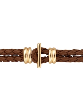 Pulsera Nine Wes Leather Tortoise acabado pulido