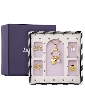 Set collar Luckyly Alea 14 K zirconia cúbica