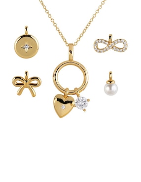 Set collar Luckyly Alea 14 K zirconia cúbica