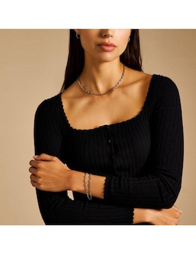 Pulsera Fossil Heritage con acabado pulido