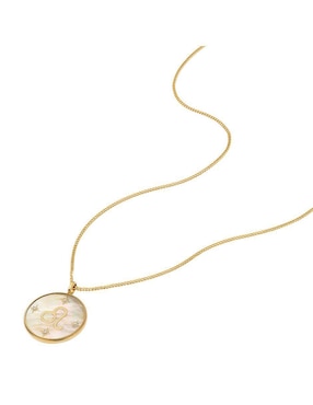 Collar con dije de signo zodiacal Fossil Written In The Stars