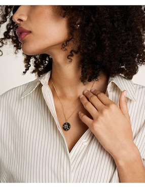 Collar con dije de signo zodiacal Fossil Written In The Stars