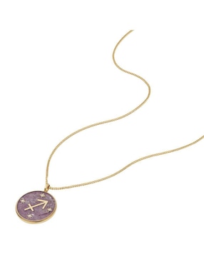 Collar con dije de signo zodiacal Fossil Written In The Stars