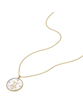 Collar con dije de signo zodiacal Fossil Written In The Stars