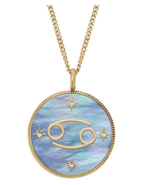 Collar con dije de signo zodiacal Fossil Written In The Stars