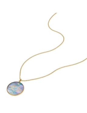 Collar con dije de signo zodiacal Fossil Written In The Stars