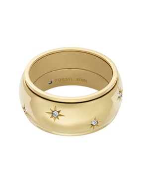 Anillo Fossil Shine Bright cristal pulido