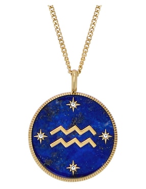 Collar con dije de signo zodiacal Fossil Written In The Stars