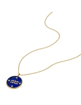 Collar con dije de signo zodiacal Fossil Written In The Stars