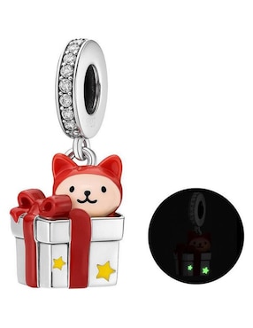 Charm de gato Glamcharm regalo navidad no pica de plata P 925