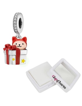 Charm de gato Glamcharm regalo navidad no pica de plata P 925