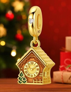 Charm de casa Glamcharm clock de plata P 925