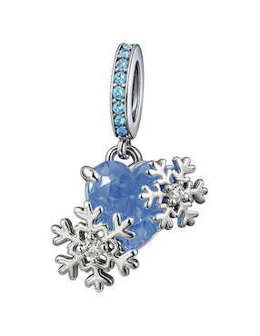 Charm de corazón Glamcharm copos de nieve de plata P 925