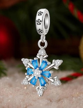 Charm de copo de nieve Glamcharm de plata P 925