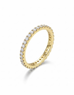 Anillo con gema Mink P 925 de plata circonita brillante