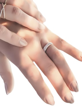 Anillo con gema Mink P 925 de plata circonita brillante