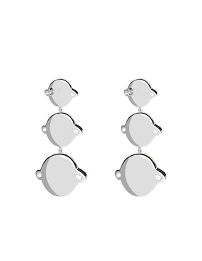 Aretes largos de planeta Cometa de plata p 925 con acabado esmaltado