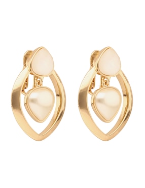 Aretes largos Anne Klein con acabado esmaltado