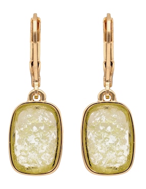 Aretes cortos rectangulares Anne Klein con acabado esmaltado
