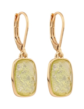 Aretes cortos rectangulares Anne Klein con acabado esmaltado