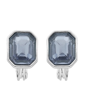 Aretes cortos cuadrados Anne Klein Breezy con acabado pavé