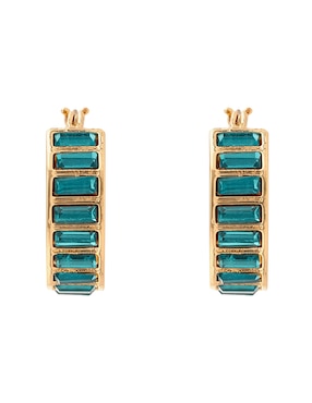 Aretes cortos DKNY Molly Recolors con acabado pavé