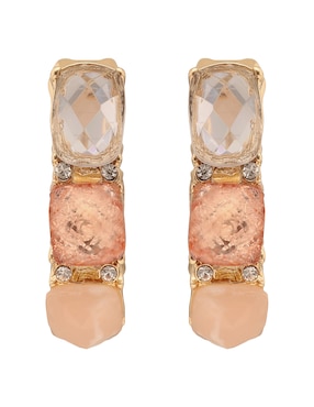 Aretes cortos circulares Anne Klein Anne Klein X Anjelica Roselyn con acabado pavé