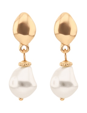 Aretes cortos Anne Klein Beauty in bloom con acabado liso
