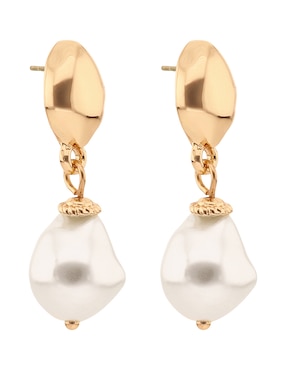 Aretes cortos Anne Klein Beauty in bloom con acabado liso