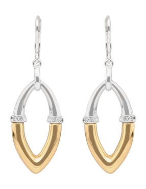 Aretes largos Anne Klein Tulip Time con acabado brillante