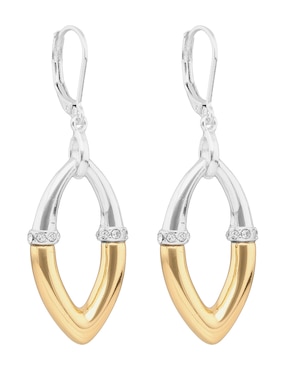 Aretes largos Anne Klein Tulip Time con acabado brillante